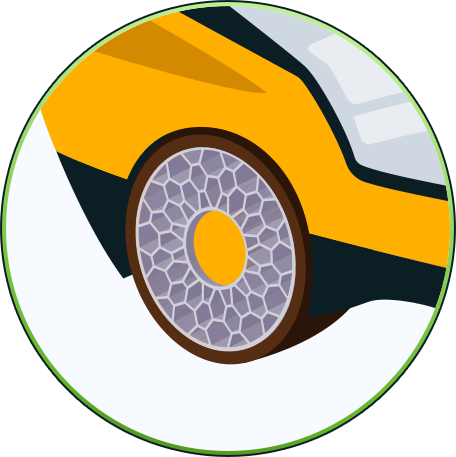 Wheel inspired by bee hives